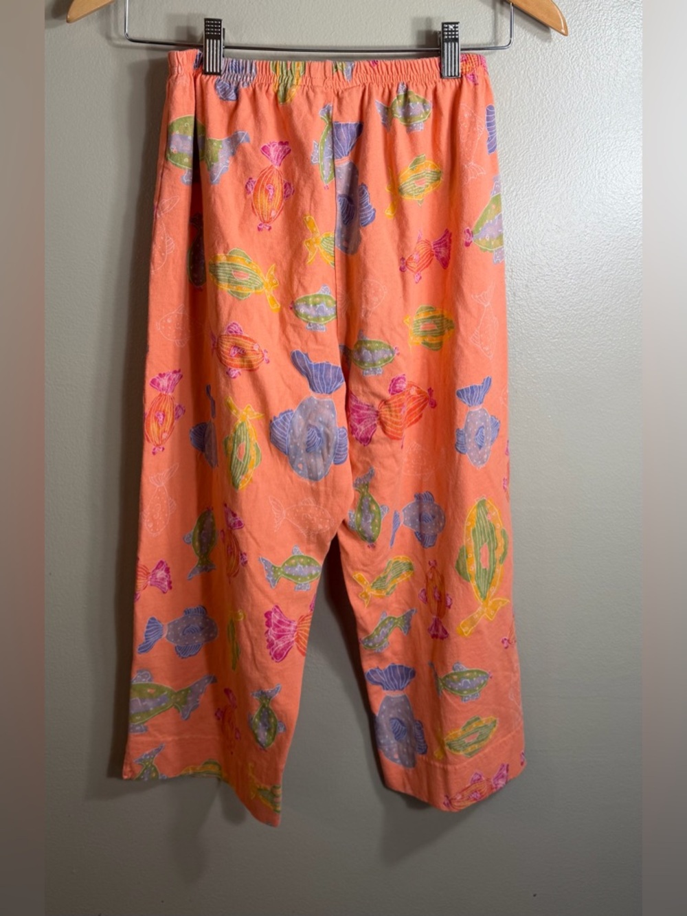 SOLD Print Capri Pants Small Coastal Beachy - Picture 4 of 4